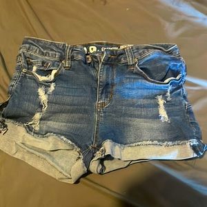 Denim Distressed Shorts